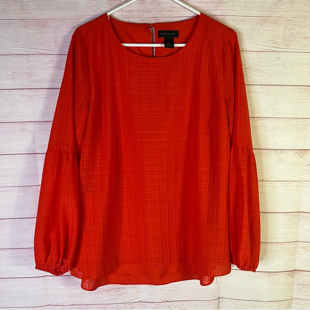 Investments Long Sleeve Blouse‎ Size Large